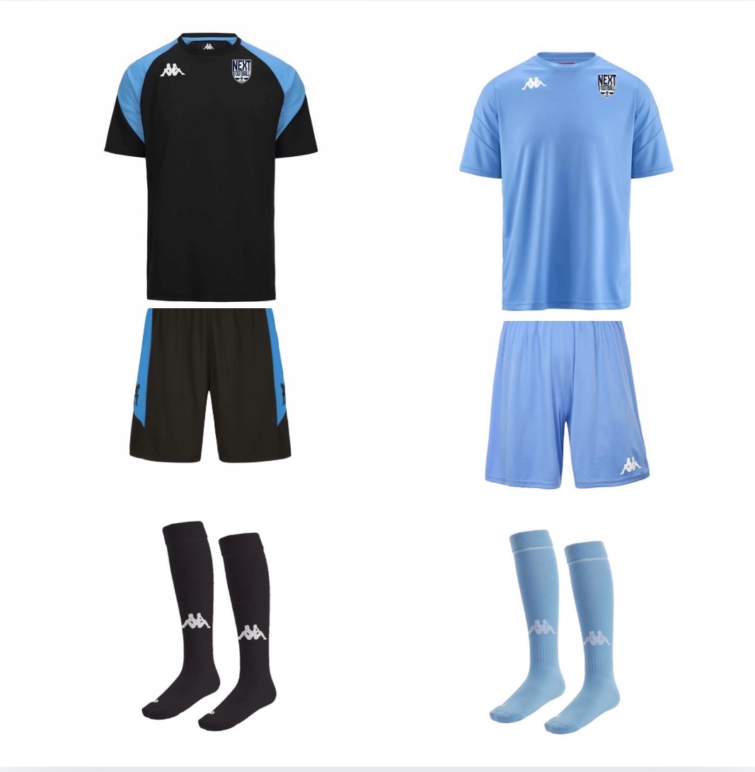 Kit joueur Next Football Camp : deux tenues Kappa, shorts et chaussettes